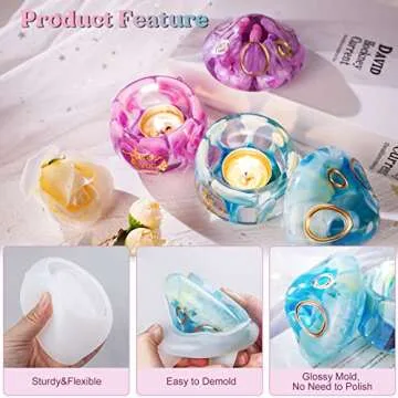 LET'S RESIN Jar Resin Moulds Silicone, Mushroom Resin Jar Mould with Lid, Silicone Moulds for Epoxy Resin, Epoxy Moulds Silicone for Storage Container, Candle Holder, Candy Jar, Gifts,Mushroom Jar