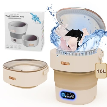 16L Portable Washing Machine & Dryer - Compact Mini Laundry for Travel & Apartments
