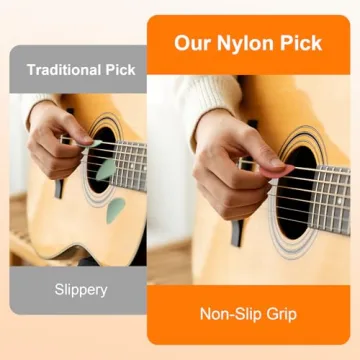 New Bee 16-Piece Guitar Picks Set, Organizer Storage & Holder