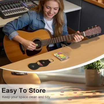 New Bee 16-Piece Guitar Picks Set, Organizer Storage & Holder