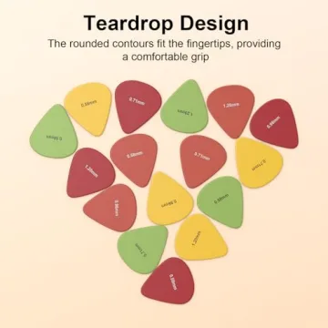 New Bee 16-Piece Guitar Picks Set, Organizer Storage & Holder