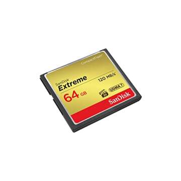 SanDisk 64GB Extreme CompactFlash Memory Card UDMA 7 Speed Up To 120MB/s - SDCFXSB-064G-G46