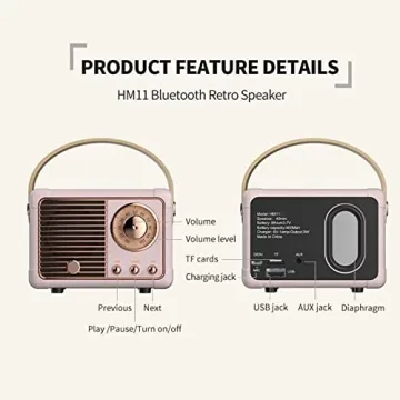 Dosmix Retro Bluetooth Speaker Small Wireless Vintage Style