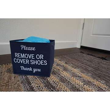 RE GOODS Shoe Covers Box - Real Estate Agent Supplies, Disposable Shoe Bootie Holder For Realtor Listings and Open Houses | Please Cover or Remove Shoes Bin