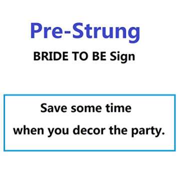 Pre-Strung Holographic Bride To Be Banner, Iridescent Bridal Shower Sign Hanging Party Decorations f...