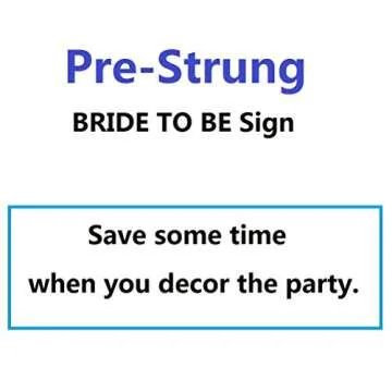 Pre-Strung Holographic Bride To Be Banner, Iridescent Bridal Shower Sign Hanging Party Decorations f...