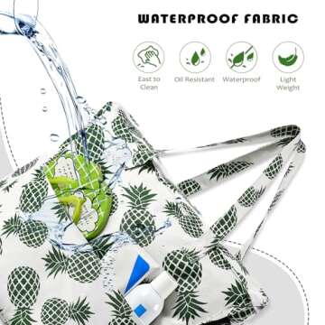 DOFOWORK Beach Bags for Women - Large Beach Bag Tote, Beach Tote with Wet Pocket, Waterproof Sandproof with Zipper for Beach/Pool Trip