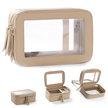 Minnanxi Clear Makeup Travel Organizer Double Zipper Bag