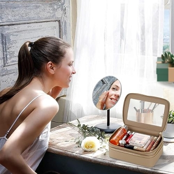 Minnanxi Clear Makeup Travel Organizer Double Zipper Bag