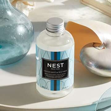 NEST Fragrances Ocean Mist & Sea Salt Reed Diffuser Liquid Refill, 5 Fluid Ounces