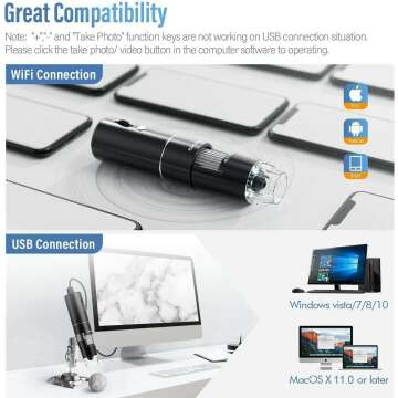 Portable Wireless Digital Microscope with HD Camera