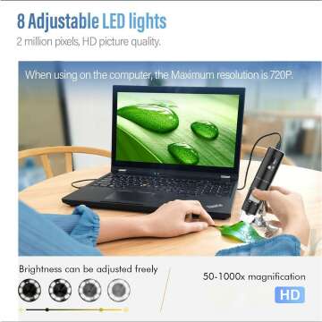 Portable Wireless Digital Microscope with HD Camera