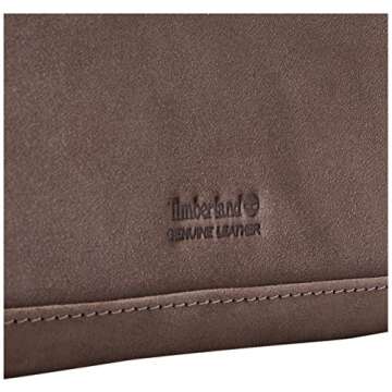 Timberland Leather RFID Zip Around Wallet Clutch with Wristlet Strap, Castlerock (Nubuck)