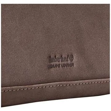 Timberland Leather RFID Zip Around Wallet Clutch with Wristlet Strap, Castlerock (Nubuck)