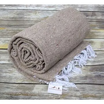 Open Road Goods Handmade Solid Color Yoga Blanket - Tan