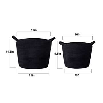 SaolGllS Cotton Rope Planter Baskets for Stylish Storage