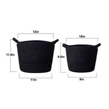 SaolGllS Cotton Rope Planter Baskets for Stylish Storage