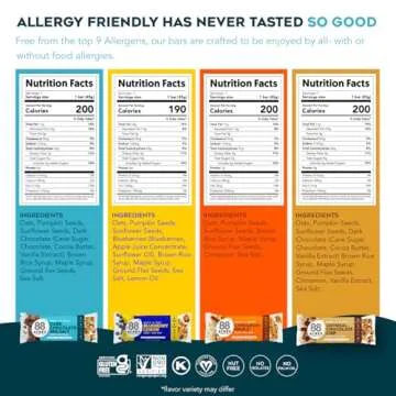 88 Acres Gluten Free Vegan Granola Bars - 6 Pack Variety