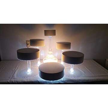 Elegant Multi Tier Wedding Cake Stand with LED Lights