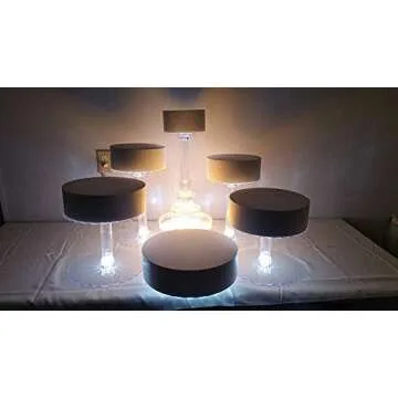 Elegant Multi Tier Wedding Cake Stand with LED Lights