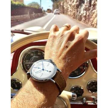 FEICE Bauhaus Men's Automatic Watch with Leather Strap