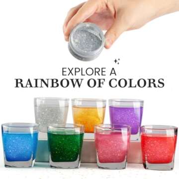 BULK-(10g) Silver Edible Glitter For Drinks, Silver Luster Dust Edible Glitter For Cakes, Silver Sprinkles For Cake Decorating, Edible Cake Decorations Drink Glitter 100% Food Safe, Vegan, Gluten Free