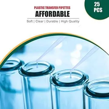 moveland 25PCS 3ML Plastic Dropper Pipettes, Disposable Eye Dropping Pipettes for Essential Oils, Home Use, Science Class, Lab Experiments, DIY Art