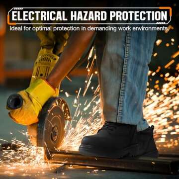 NINGO Steel Toe Work Boots for Men - Waterproof & Durable