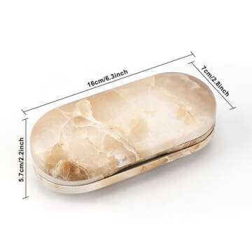 Muf 2 in 1 Contact Lens Case and Glasses Case - Red Marble, Portable Travel Kit