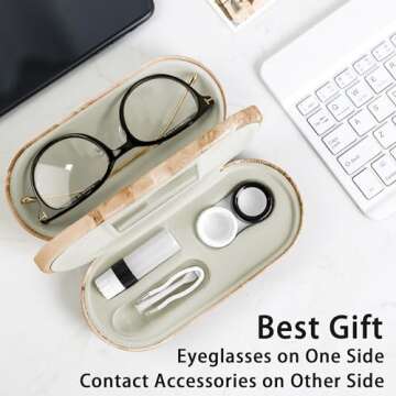 Muf Dual Use Contact Lens and Glasses Case for Travel
