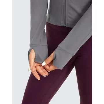 CRZ YOGA Butterluxe Slim Fit Zip-Up Jacket for Women