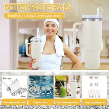 Vibrant Odiwellan Straw Covers for Stanley Cup Style