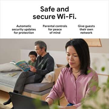 Google Nest WiFi Pro - Wi-Fi 6E - Reliable Home Wi-Fi System with Fast Speed and Whole Home Coverage - Mesh Router - 2 Pack - Snow