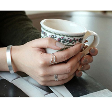 SILBERTALE 925 Sterling Silver Stacking Minimalist Rings