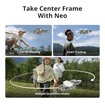 DJI Neo Three-Battery Combo, Mini Drone with 4K UHD Camera for Adults, 135g Self Flying Drone that Follows You, Palm Takeoff, AI Subject Tracking, QuickShots, Stabilized Video (Controller-Free)