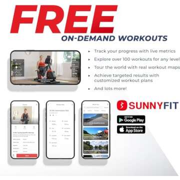 Sunny Health & Fitness Performance Interactive Recumbent Cross Trainer for Low-Impact Full-Body Work...