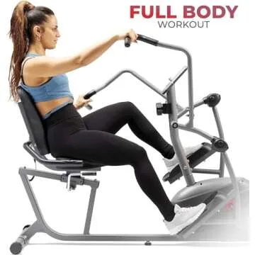 Sunny Health & Fitness Recumbent Cross Trainer for Home Use