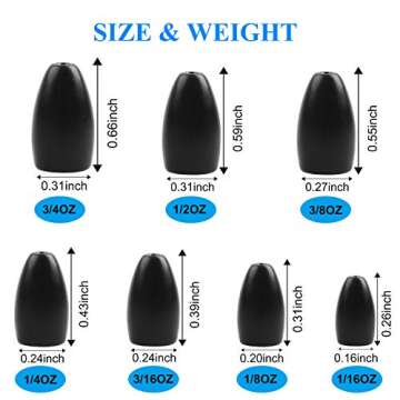 Premium Tungsten Flipping Weights for Bass Fishing