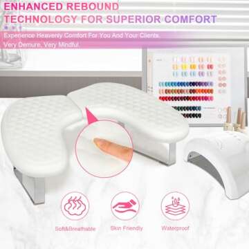 Silkchio Arm Rest for Nails Tech - Ergonomic & Comfortable