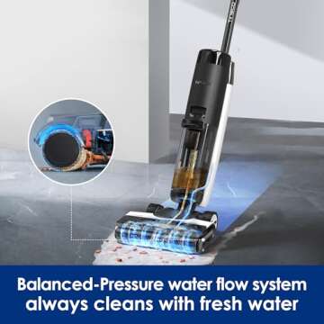 Tineco FLOOR ONE S7 FlashDry Smart Cordless Wet Dry Vacuum Cleaner, Long Runtime, Great for Sticky M...