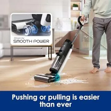 Tineco FLOOR ONE S7 FlashDry Smart Cordless Wet Dry Vacuum Cleaner, Long Runtime, Great for Sticky Messes, Self-cleaning, 158℉Hot Air FlashDrying, Dual-sided Edge Cleaning, Extended Battery Lifespan