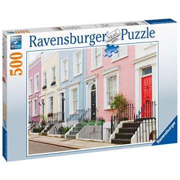 Ravensburger Puzzle Colourful Town Houses in London - 500 Pieces for Teens and Adults
