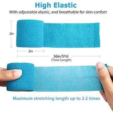 LotFancy Self Adhesive Bandage Wrap 10 Pack for Healing Needs