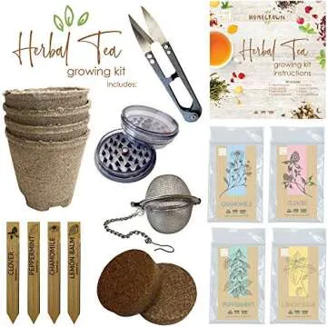 Herbal Tea Indoor Garden Seed Starter Kit for Moms and Women