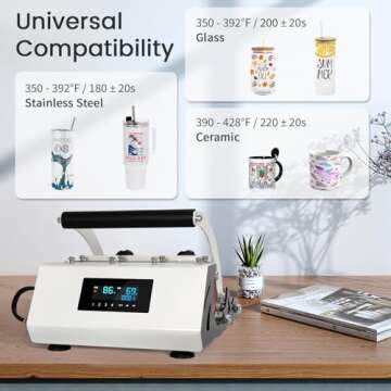 Experience Crafting with SAMONIC Tumbler Heat Press Machine for 11-30oz