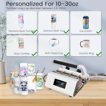 SAMONIC Tumbler Heat Press Machine for Sublimation Crafting