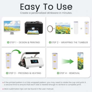 SAMONIC Tumbler Heat Press Machine for Sublimation Crafting