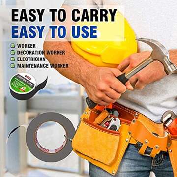 YYXLIFE Premium Grade Gaffers Tape, Heavy Duty Non-Reflective Matte No Residue Gaff Main Stage Tape,Electrical Tape,Duct Tape for Photographers,Waterproof Gaffer Tape,2 Inch X 10 Yards, Black