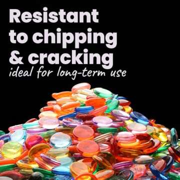 Entervending Acrylic Gems - Vibrant 10.6 OZ Decorative Jewels