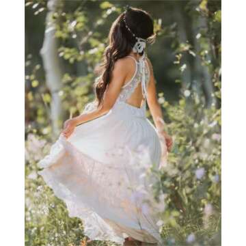 BIBIHOU Girls Toddler Tulle Backless Maxi Dress A-Line Wedding Holiday Flower Girl Dresses,8 Years